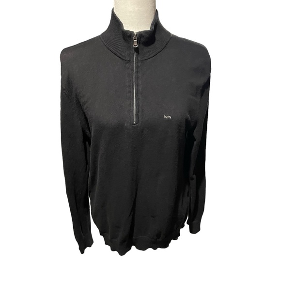Michael Kors Quarter Zip Black Knit Pullover Sweater
Size Small, Long Sleeves - Picture 4 of 8